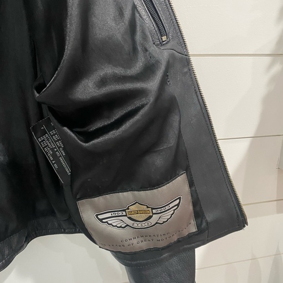 Rare Harley Davidson 100 Year Anniversary Leather Jacket - Picture 4 of 5